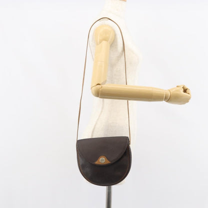 Christian Dior Vintage CD Flap Shoulder Bag Leather, BROWN, LEATHER, Shoulder bag