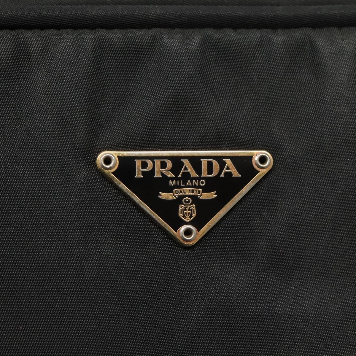 Prada Zip Around Tote Tessuto, BLACK, NYLON, Tote bag