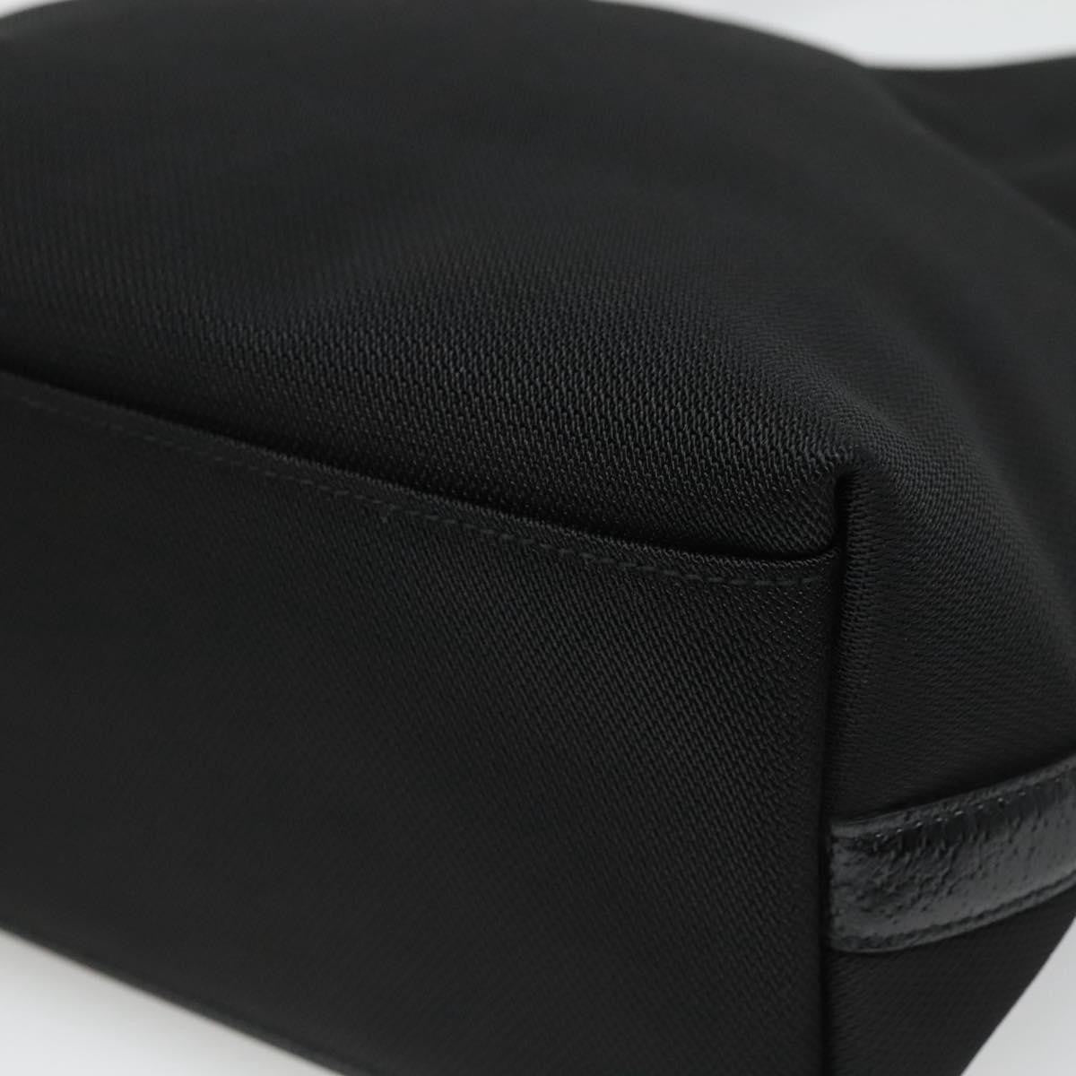 Salvatore Ferragamo Gancini handbag Canvas, BLACK, CANVAS, Handbag