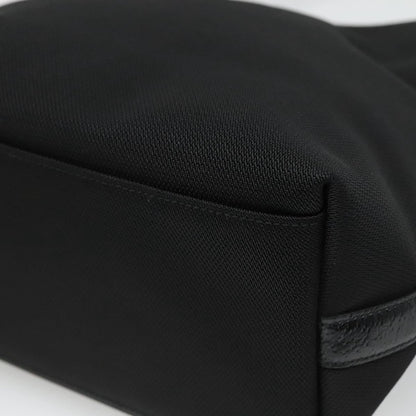 Salvatore Ferragamo Gancini handbag Canvas, BLACK, CANVAS, Handbag