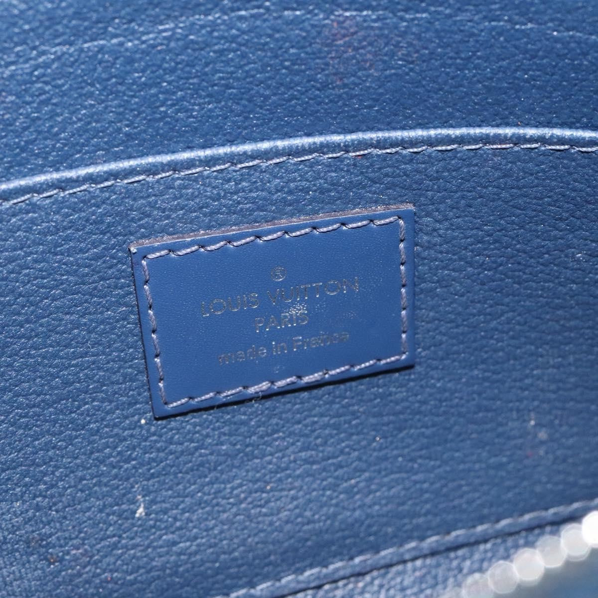 Louis Vuitton Cosmetic Pouch Epi Leather, BLUE, LEATHER, Toiletry Case