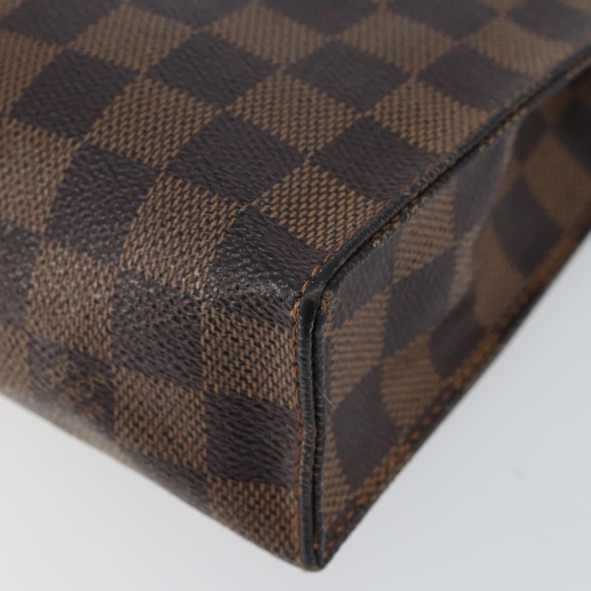 Louis Vuitton Toiletry Pouch Damier, BROWN, CANVAS, Clutche & pouche