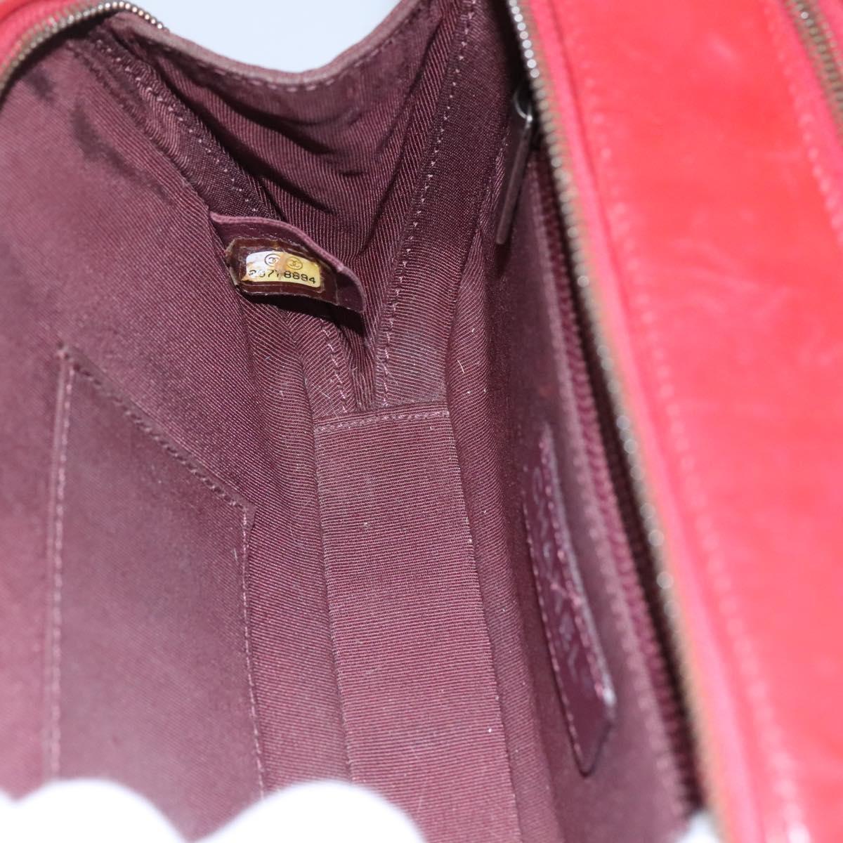 Chanel Coco Boy Camera Bag Quilted Leather, RED, LEATHER, Crossbody bag