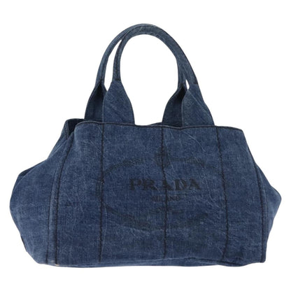 Prada Canapa Convertible Tote Denim, BLUE, DENIM_JEANS, Tote bag