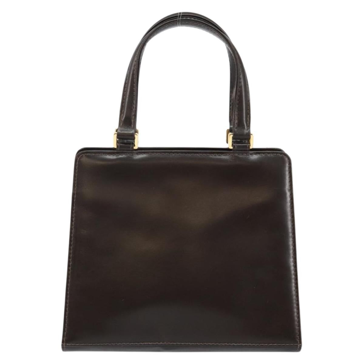 Fendi Vintage Top Handle Bag Leather, BROWN, LEATHER, Handbag