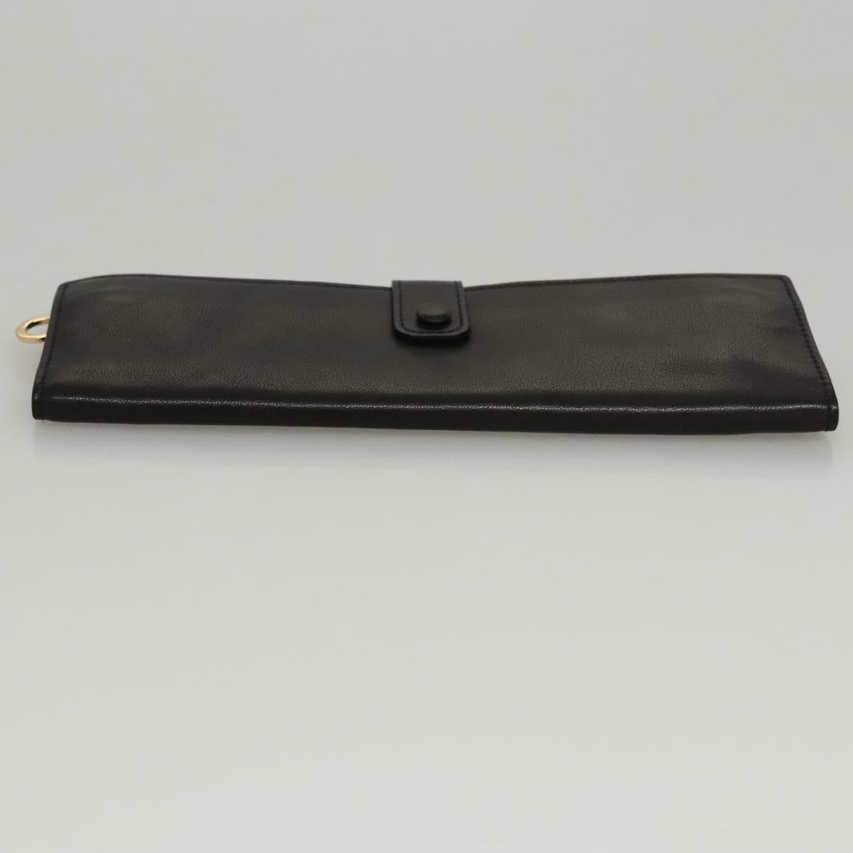 Bottega Veneta Vintage Clutch Leather, BLACK, LEATHER, Clutche & pouche