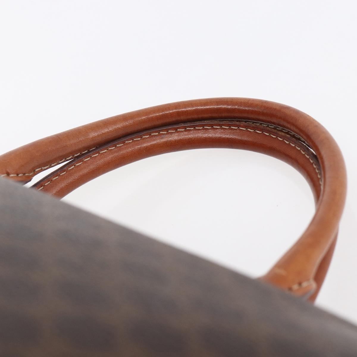 Celine Vintage Duffle Bag Canvas and Leather, BROWN, CANVAS, Handbag