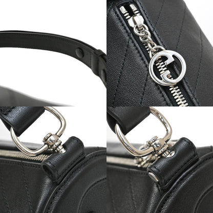 Gucci Blondie Interlocking GG Shoulder Bag Leather, Black, Leather, Shoulder Bag