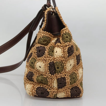 Salvatore Ferragamo Soft W Tote RAFFIA, BROWN, WOOD, Tote bag