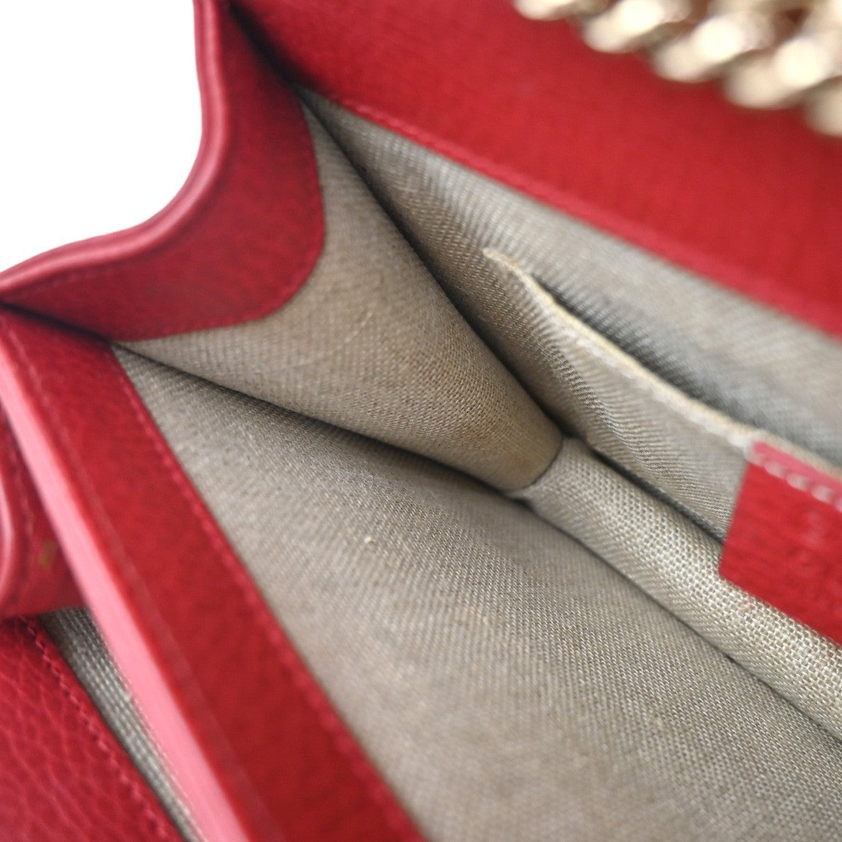 Gucci Interlocking Shoulder Bag Leather, RED, LEATHER, Shoulder bag