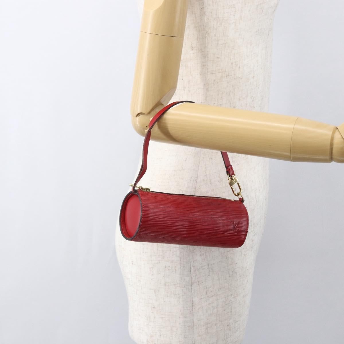 Louis Vuitton Soufflot Pochette Epi Leather, RED, LEATHER, Clutche & pouche