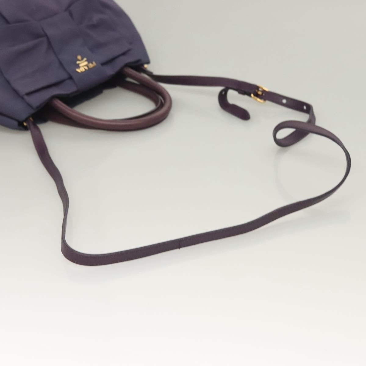 Prada Bow Tote Tessuto, PURPLE, NYLON, Handbag