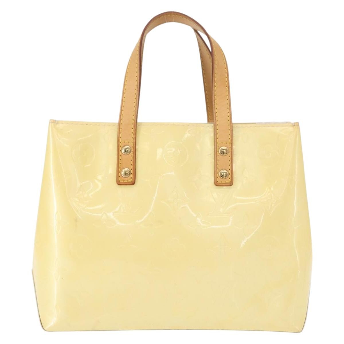 Louis Vuitton Reade Handbag Monogram Vernis, BEIGE, PATENT_LEATHER, Tote bag