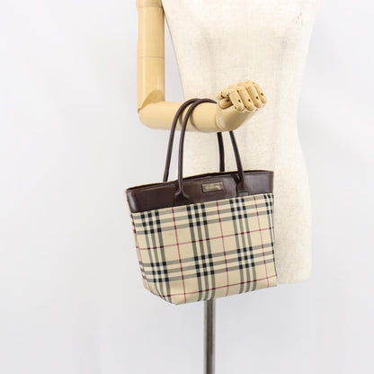 Burberry Nova Check Handbag Nova Check Canvas and leather, BEIGE, CANVAS, Handbag
