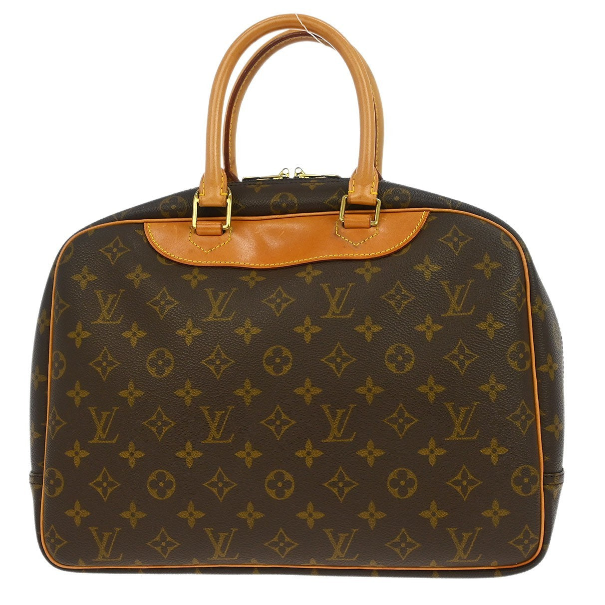 Louis Vuitton Deauville Handbag Monogram Canvas, BROWN, CANVAS, Handbag
