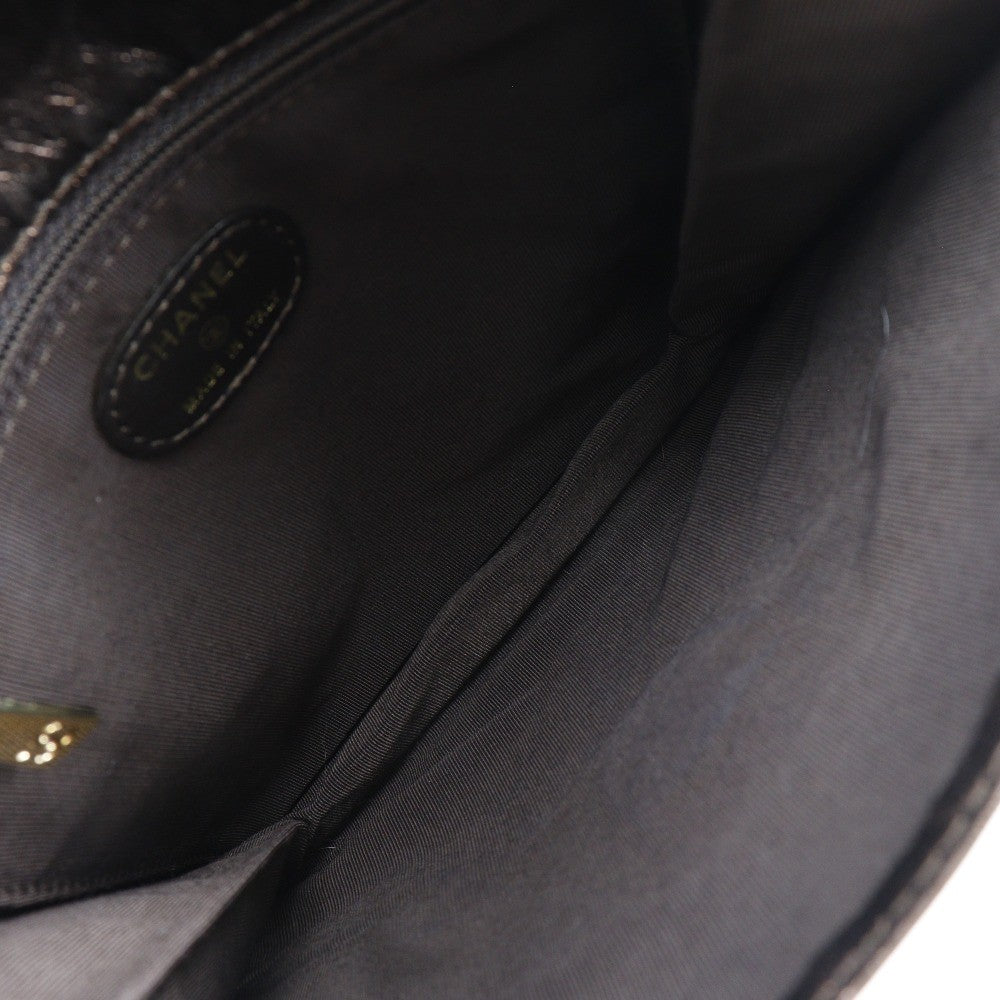 Chanel Vintage Shoulder Bag Leather, BROWN, LEATHER, Shoulder bag