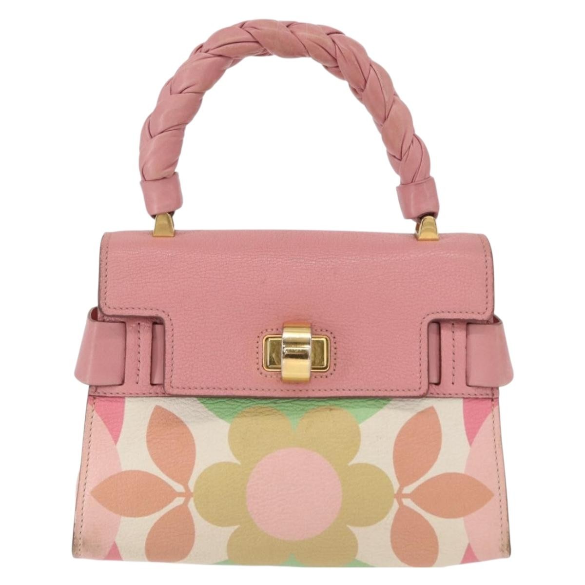 Miu Miu Click Convertible Satchel Leather, PINK, LEATHER, Handbag