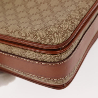 Celine Macadam Shoulder Bag PVC Leather, BEIGE, PVC, Shoulder bag