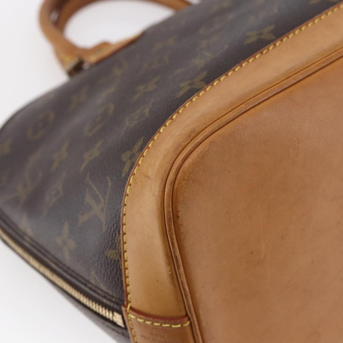 Louis Vuitton Alma Handbag Monogram Canvas, BROWN, CANVAS, Handbag