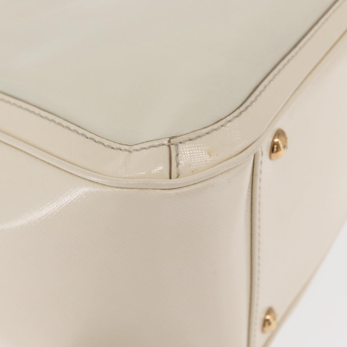 Salvatore Ferragamo Betulla Chain Tote Leather, WHITE, LEATHER, Handbag