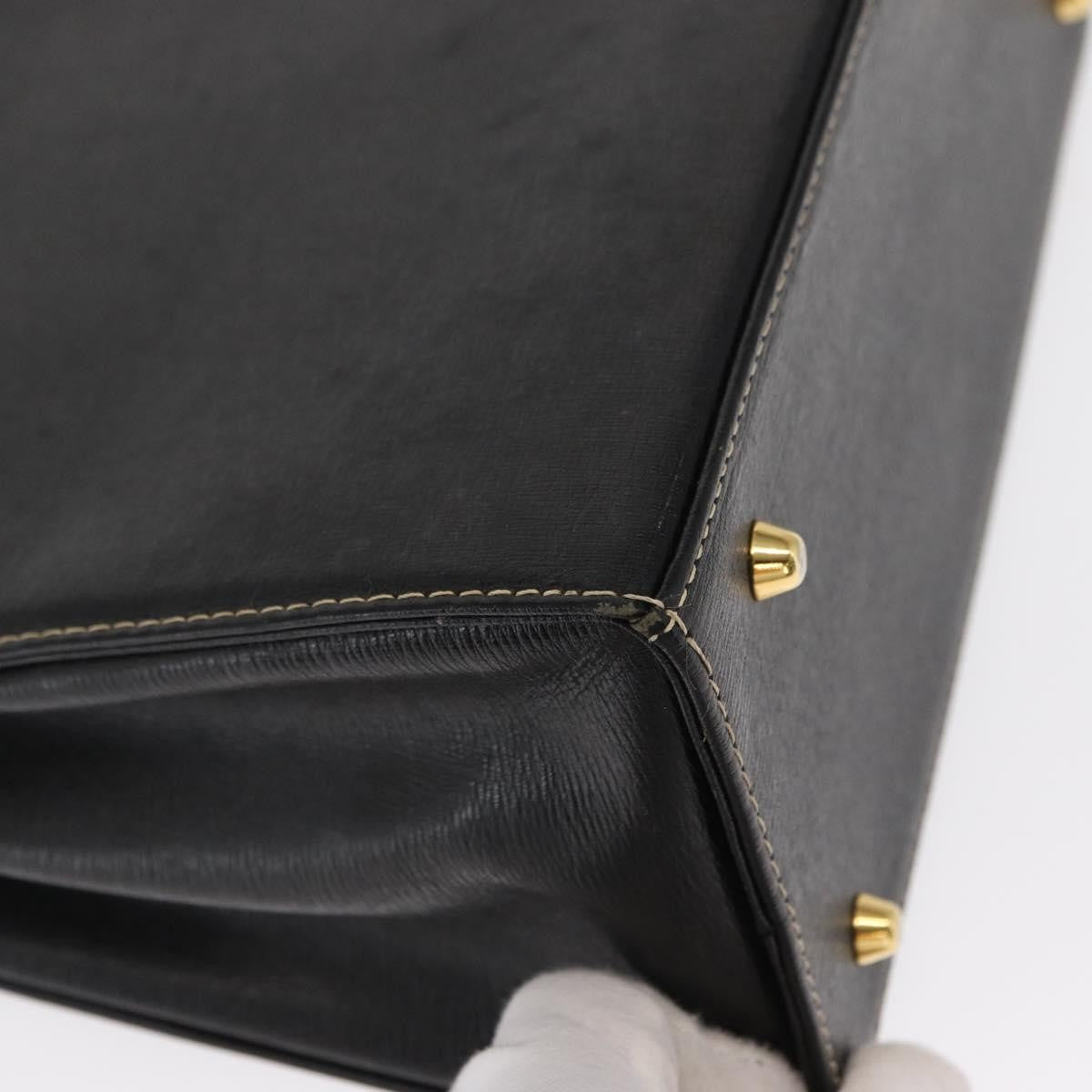 Burberry Vintage Handbag Leather, BLACK, LEATHER, Handbag