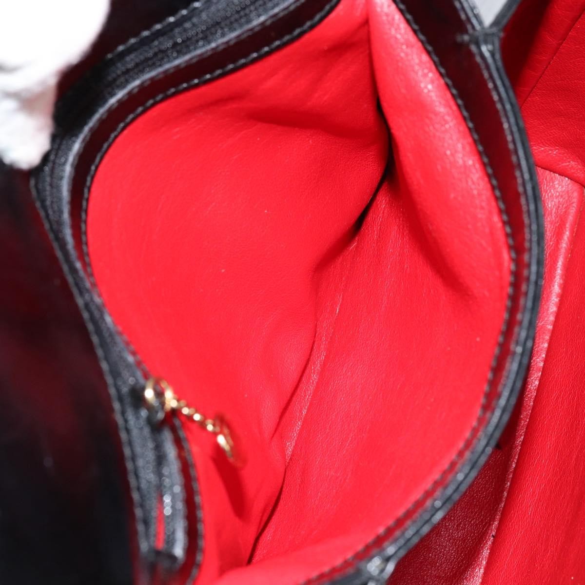 Gucci Vintage Handbag Leather, BLACK, LEATHER, Handbag