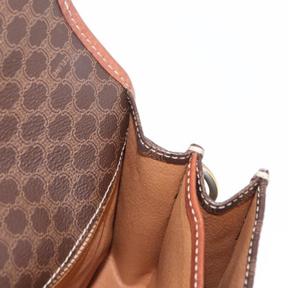 Celine Vintage Macadam Shoulder Bag Canvas, BROWN, CANVAS, Shoulder bag