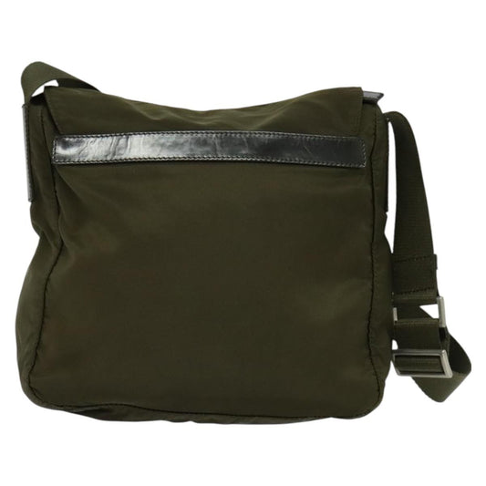 Prada Buckle Messenger Bag Tessuto, KHAKI, NYLON, Shoulder bag