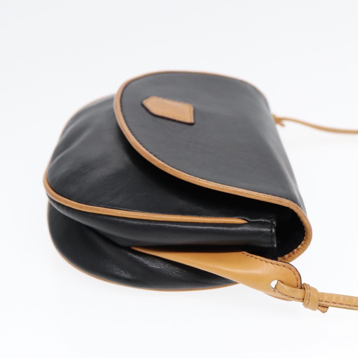 Celine Vintage Macadam Handbag vinyle, BLACK, LEATHER, Shoulder bag