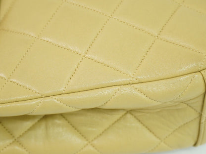 Chanel Vintage Tote Leather, BEIGE, LEATHER, Tote bag