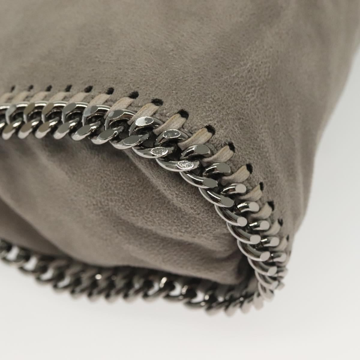 Stella McCartney Falabella Fold Over Crossbody Bag Suede, GRAY, SUEDE, Crossbody bag