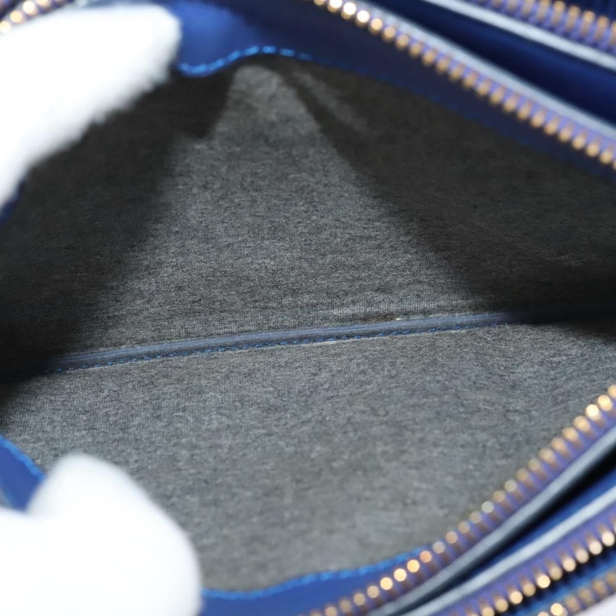 Celine Trio Crossbody Bag Leather, BLUE, LEATHER, Shoulder bag