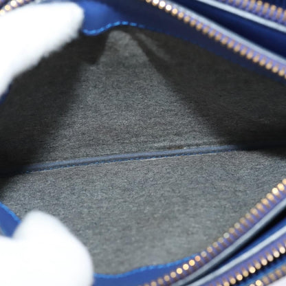 Celine Trio Crossbody Bag Leather, BLUE, LEATHER, Shoulder bag