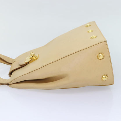 Salvatore Ferragamo Vintage Shoulder Bag Leather, BEIGE, LEATHER, Shoulder bag