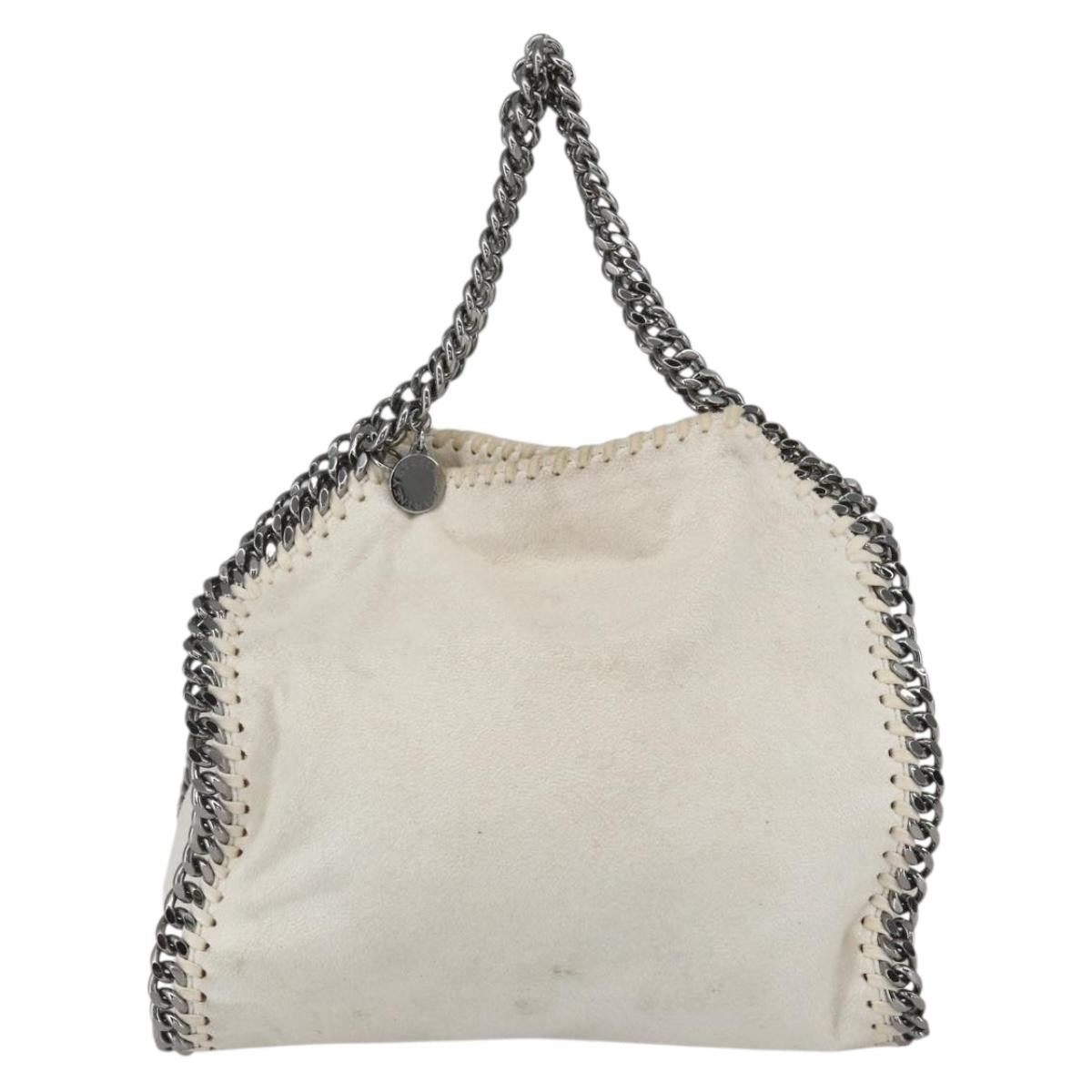 Stella McCartney Falabella Fold Over Crossbody Bag Shaggy Deer, WHITE, POLYESTER, Handbag