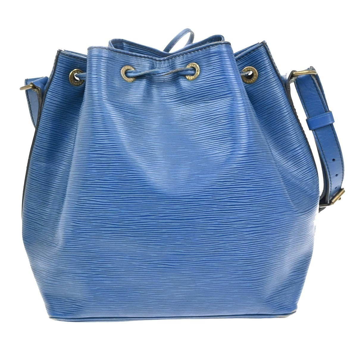 Louis Vuitton Petit Noe Handbag Epi Leather, BLUE, LEATHER, Shoulder bag