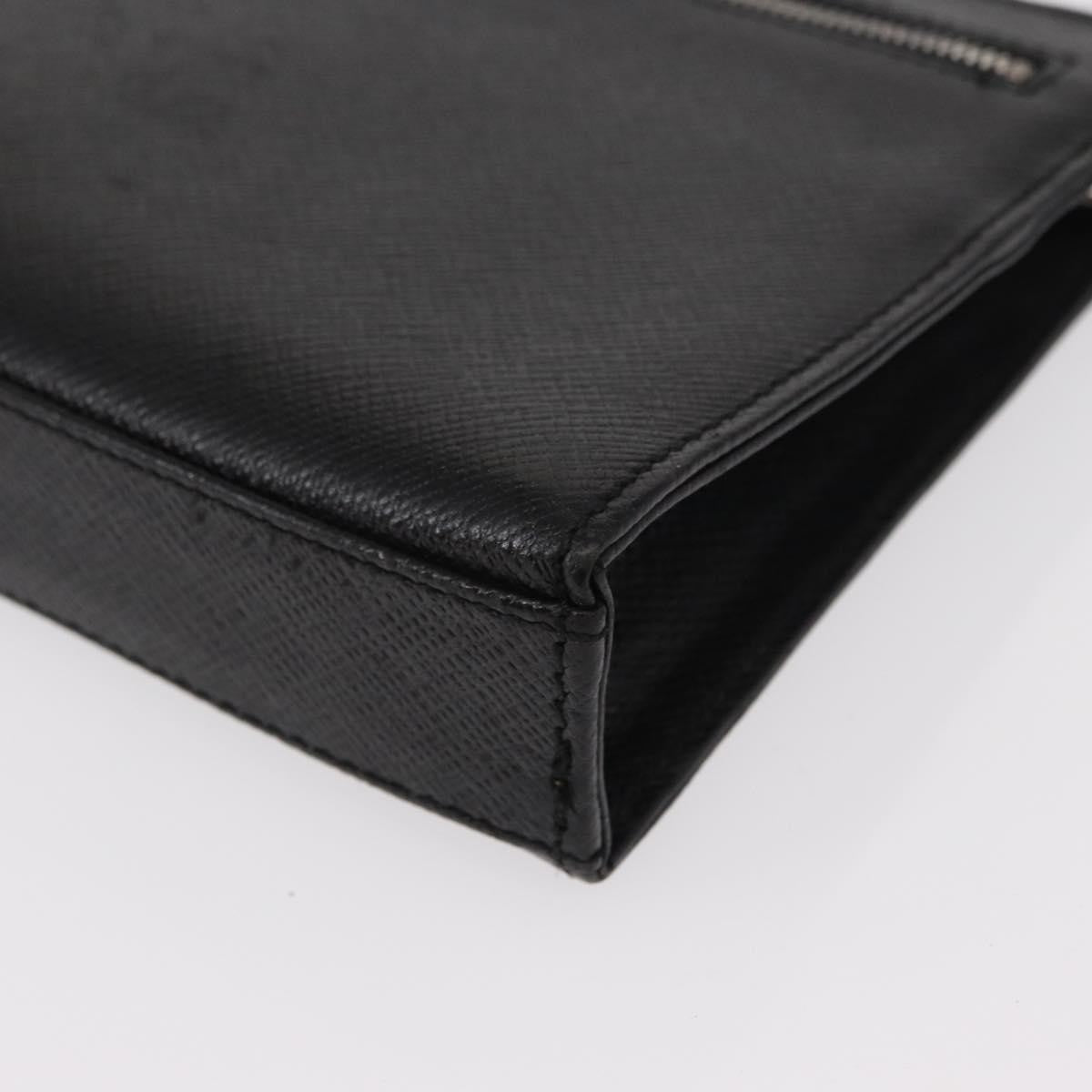 Valentino Garavani Pochette Leather, BLACK, LEATHER, Clutche & pouche