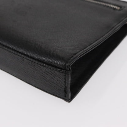 Valentino Garavani Pochette Leather, BLACK, LEATHER, Clutche & pouche