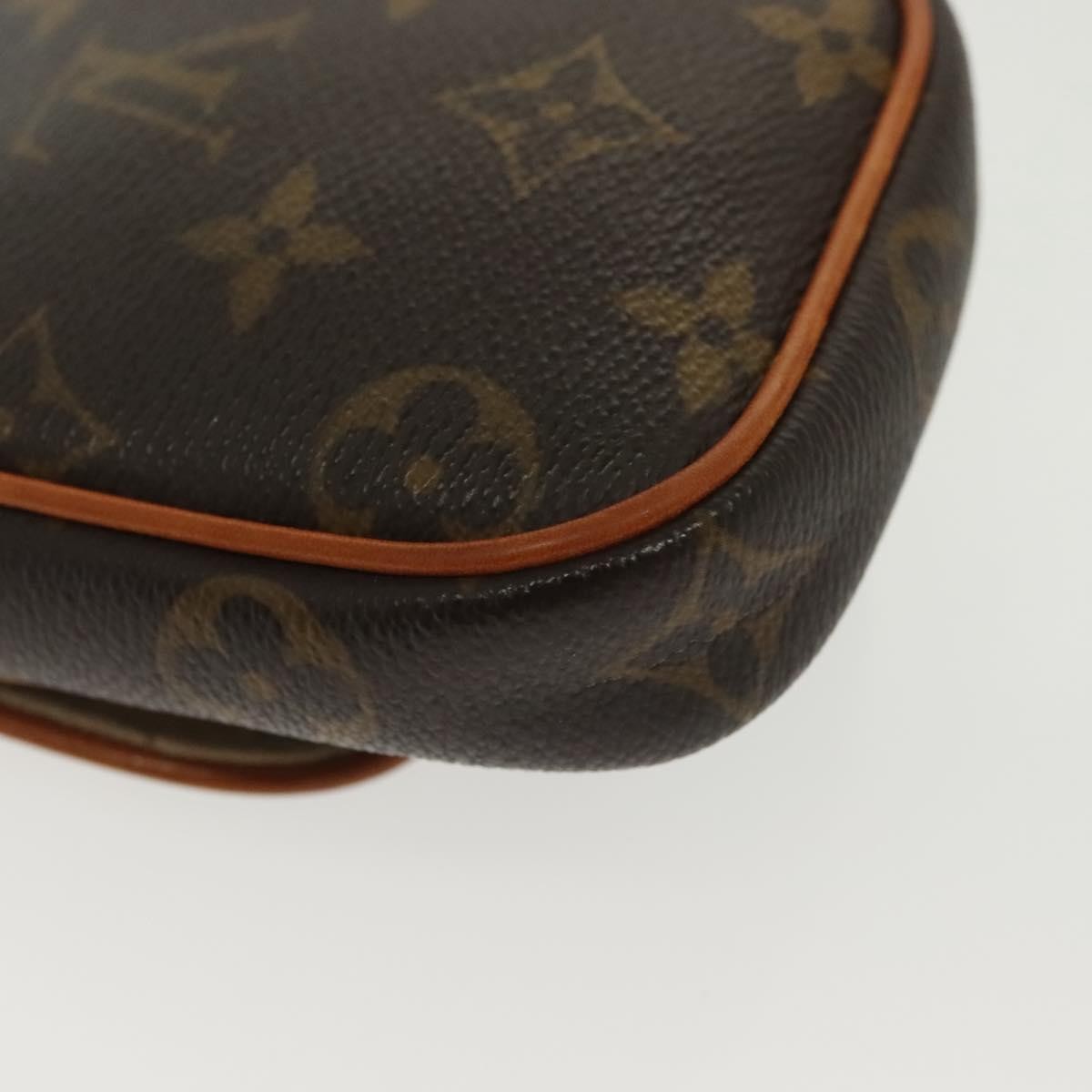 Louis Vuitton Cancun Pochette Monogram Canvas, BROWN, CANVAS, Shoulder bag