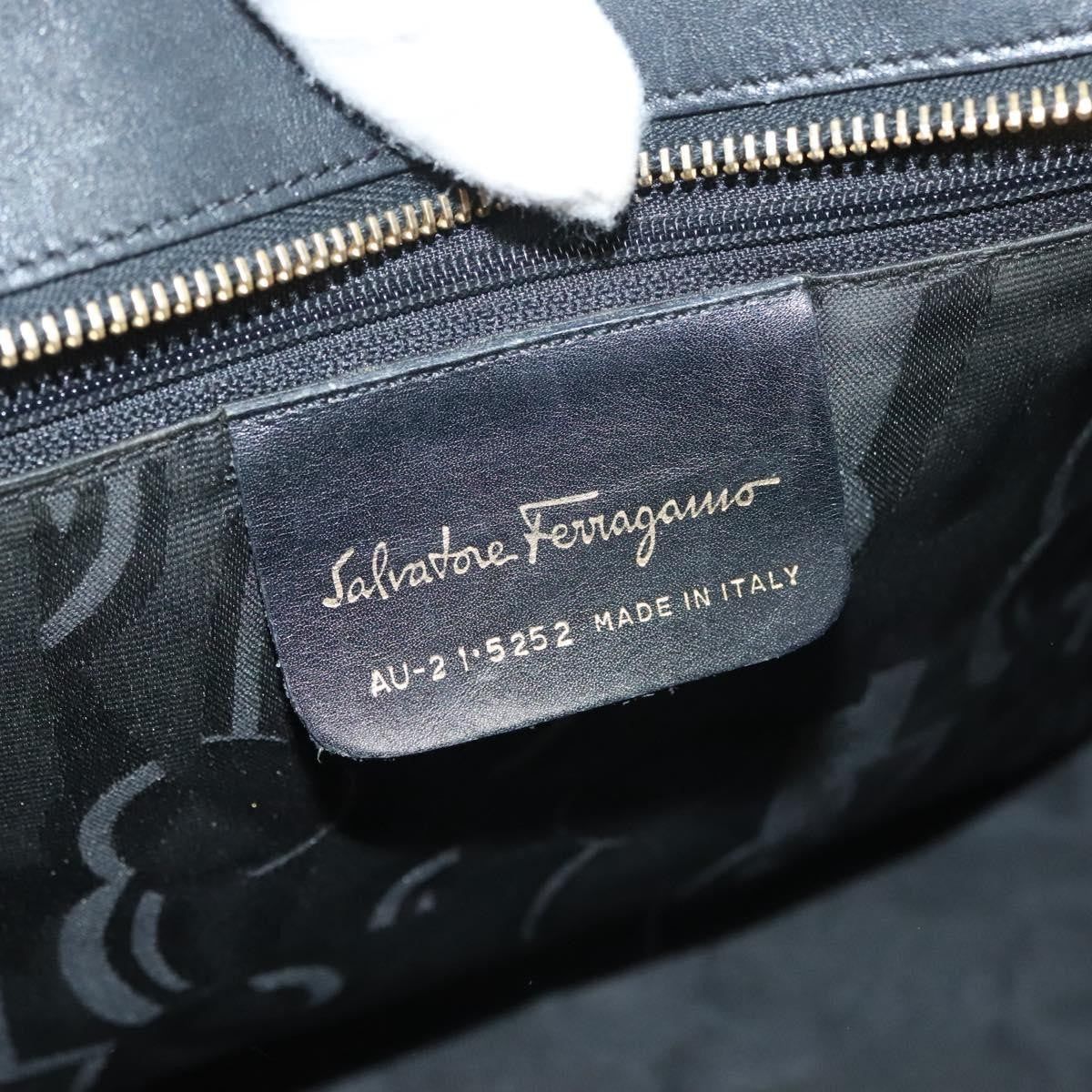 Salvatore Ferragamo Vala Shoulder Bag Canvas, BLACK, CANVAS, Shoulder bag