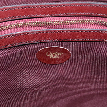 cartier Must de Cartier Shoulder Bag Leather, Burgundy, Leather, Shoulder Bag