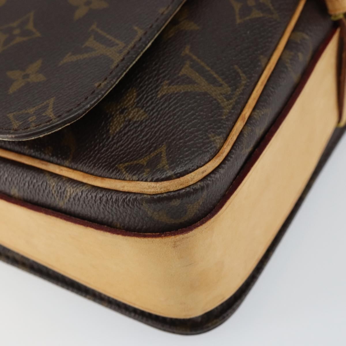 Louis Vuitton Cartouchiere Handbag Monogram Canvas, BROWN, CANVAS, Shoulder bag