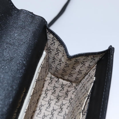 Saint Laurent Vintage Shoulder Bag Leather, BLACK, LEATHER, Shoulder bag