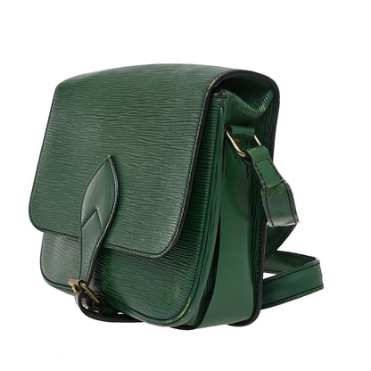 Louis Vuitton Cartouchiere Handbag Epi Leather, GREEN, LEATHER, Handbag