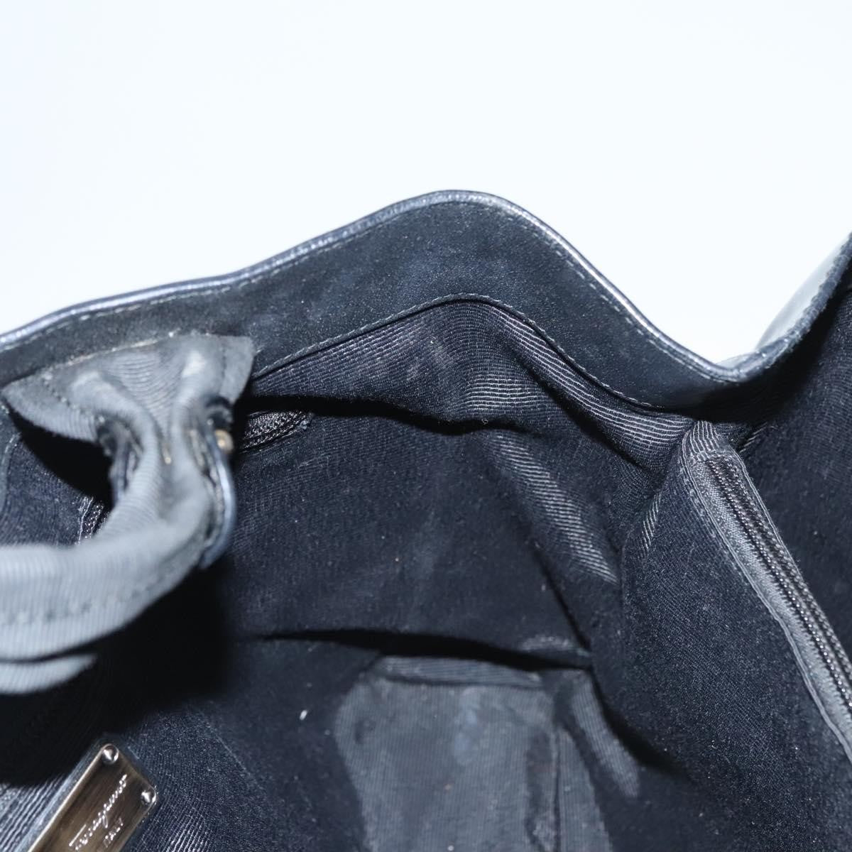 Salvatore Ferragamo Vara Tote Patent Leather, BLACK, PATENT_LEATHER, Tote bag