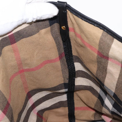 Burberry Vintage Tote Leather, BLACK, LEATHER, Tote bag
