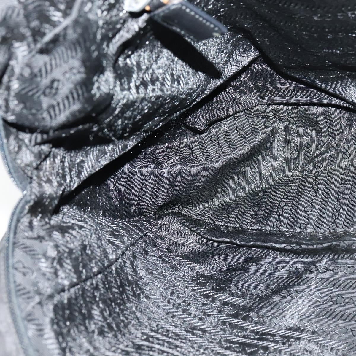 Prada Vintage Zip Handbag Tessuto, BLACK, NYLON, Handbag