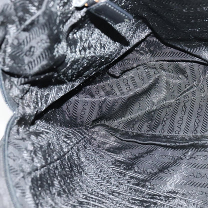 Prada Vintage Zip Handbag Tessuto, BLACK, NYLON, Handbag