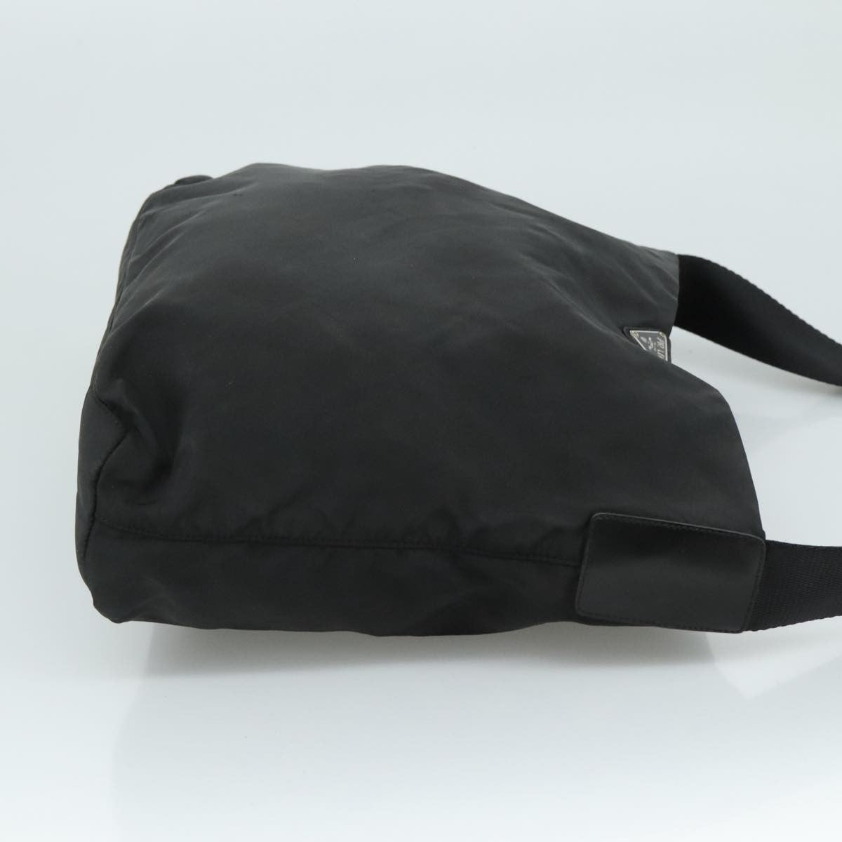 Prada Flat Messenger Bag Tessuto, BLACK, NYLON, Shoulder bag