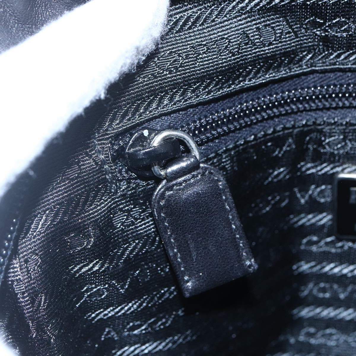 Prada Vintage Shoulder Bag Leather, BLACK, LEATHER, Shoulder bag